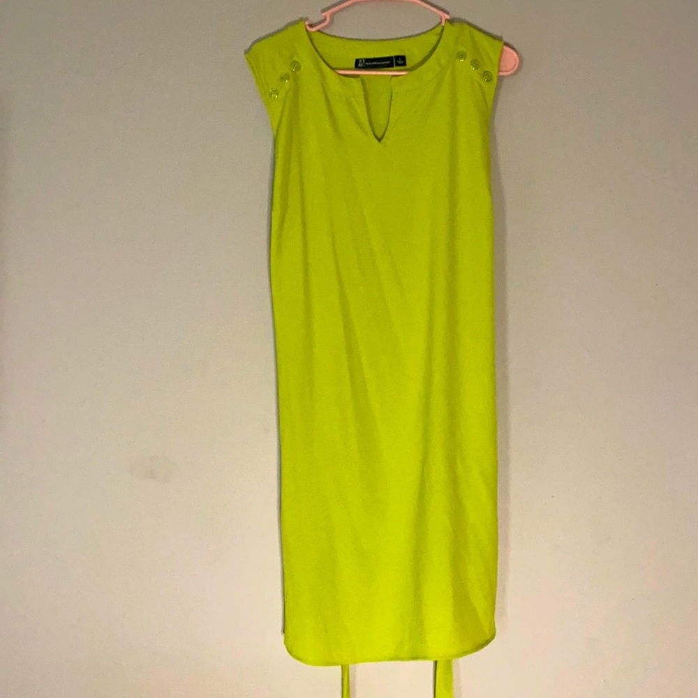 Bright lime green dress (shoes sold separately)